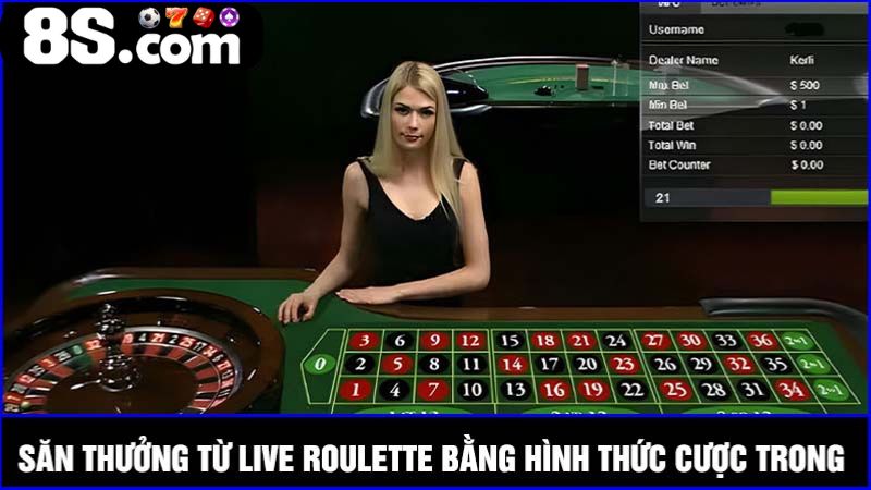 hình thức cược trong Live Roulette 8S